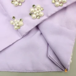 New Lilac Strappy Top With Embellished Jacket And Lehenga With Matching Pouch Ethnic Wear | Lehengas & Ghagras