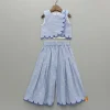 Best Linen Embroidered Top With Wide Leg Pants Dresses & Sets | Sets