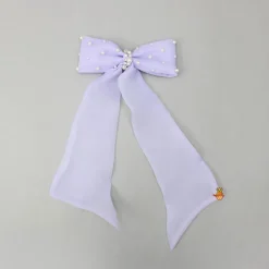 Outlet Long Tail Lavender Bow Hair Clip Hair Accessories | Hair Clips