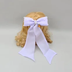 Outlet Long Tail Lavender Bow Hair Clip Hair Accessories | Hair Clips