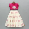 Hot Lotus Embroidered Pink Top With Lehenga Twinning Sets | Ethnic Wear
