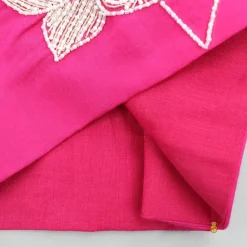 Hot Lotus Embroidered Pink Top With Lehenga Twinning Sets | Ethnic Wear