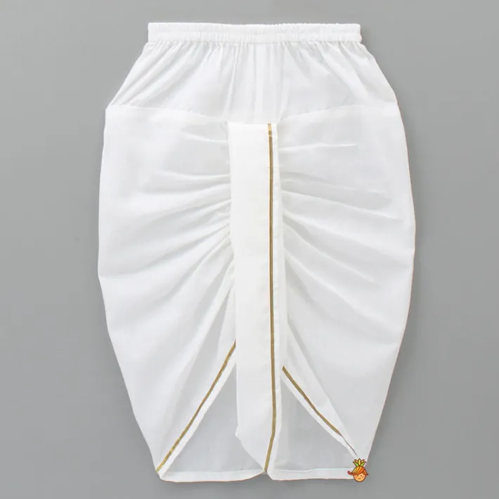 Hot Lotus Patch Embroidered Kurta And Dhoti BOY Indian Ethnic Wear | Ethnic Sets