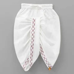 Hot Lurex Striped Hand Block Printed Pink Ethnic Kurta With Open Jacket And Dhoti BOY Twinning Sets | Indian Ethnic Wear