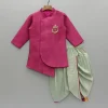 Fashion Magenta Asymmetric Kurta With Dhoti BOY Indian Ethnic Wear | Ethnic Sets