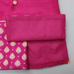Clearance Magenta Pink Sherwani Style Kurta With Dhoti And Brocade Shawl BOY Indian Ethnic Wear | Ethnic Sets