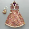 New Maroon Embroidered Top And Printed Lehenga With Matching Potli Bag Ethnic Wear | Lehengas & Ghagras