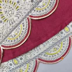 Outlet Maroon Embroidered Top And Lehenga With Dupatta Twinning Sets | Ethnic Wear