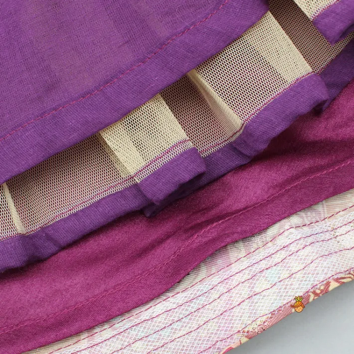 New Maroon Embroidered Top And Printed Lehenga With Matching Potli Bag Ethnic Wear | Lehengas & Ghagras