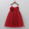 Outlet Maroon Floral Princess Gown Dresses & Sets | Gowns