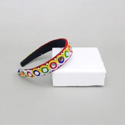 Fashion Mirror Studded Multicolour Hairband Hair Accessories | Hair Bands