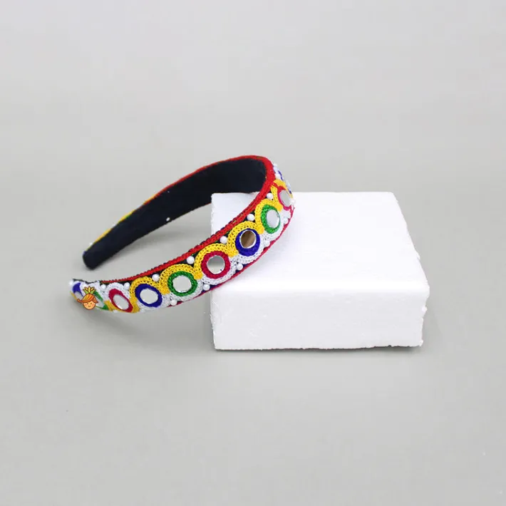 Fashion Mirror Studded Multicolour Hairband Hair Accessories | Hair Bands