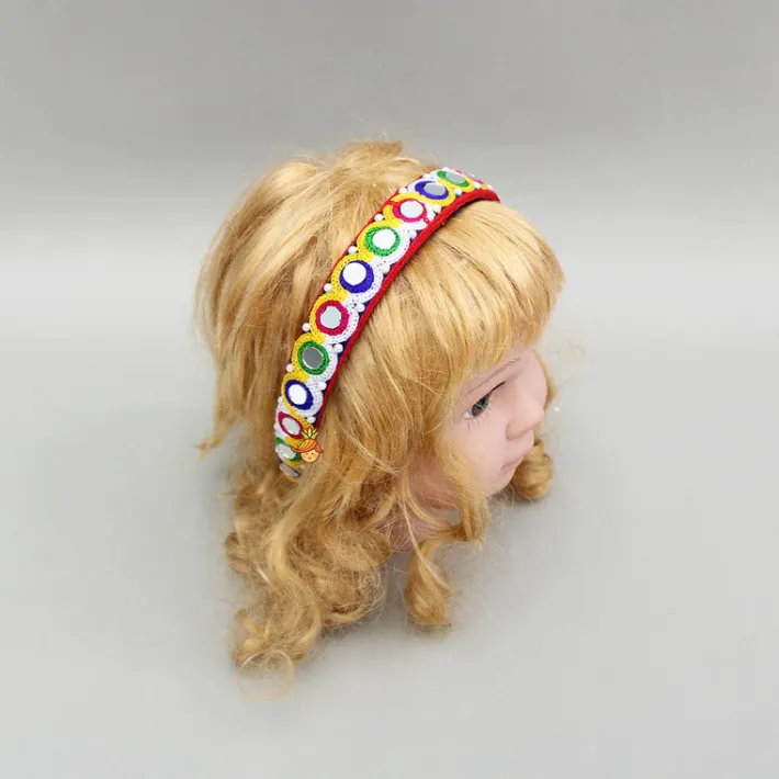 Fashion Mirror Studded Multicolour Hairband Hair Accessories | Hair Bands