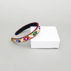 New Mirror Work Multicolour Hairband Hair Accessories | Hair Bands