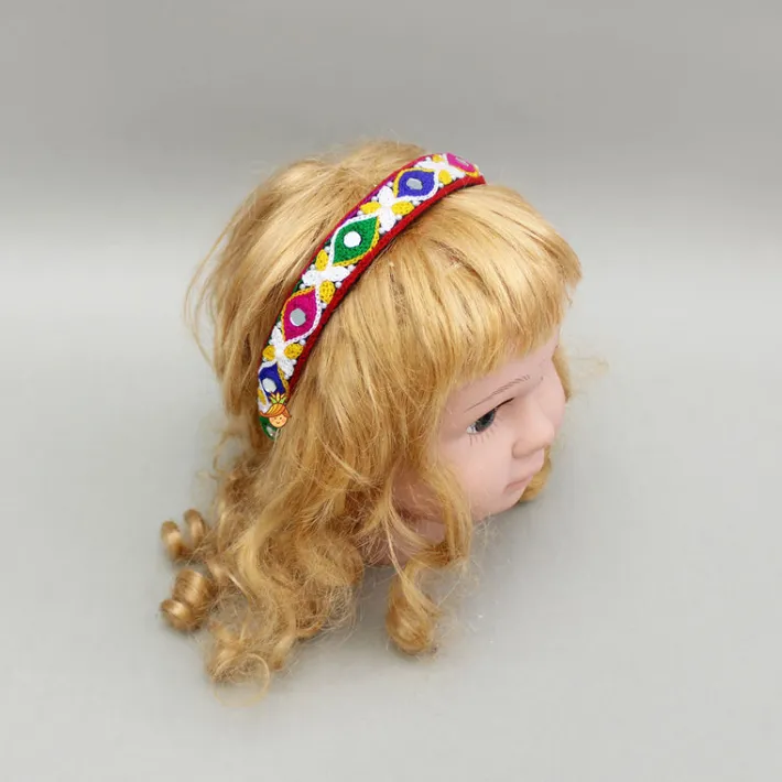 New Mirror Work Multicolour Hairband Hair Accessories | Hair Bands