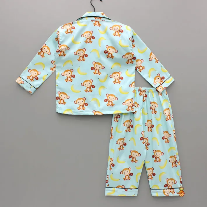 Online Monkey And Banana Printed Sleepwear Set BOY Sleep Wear | Sleepwear