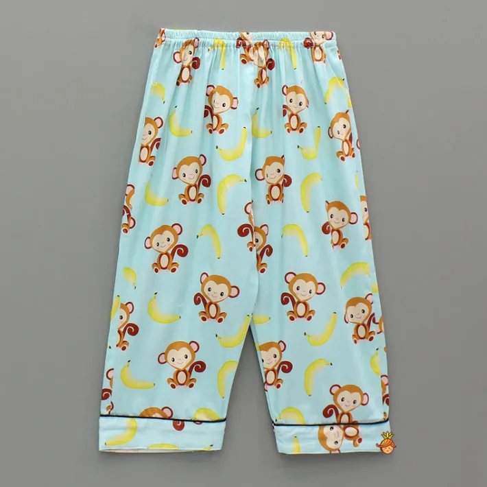 Online Monkey And Banana Printed Sleepwear Set BOY Sleep Wear | Sleepwear