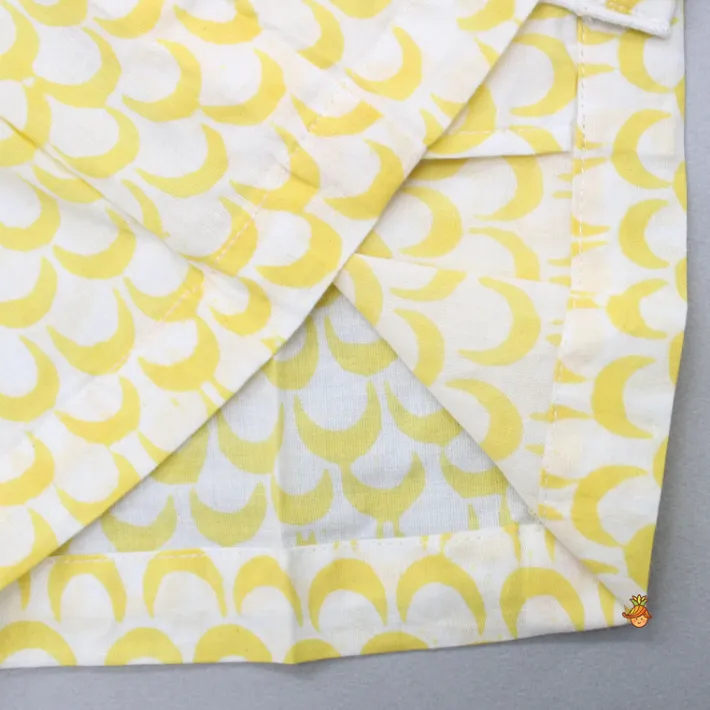New Moon Printed Yellow Shirt And Pyjama BOY Sleep Wear | Sleepwear