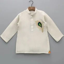 Discount Mor Pankh Embroidered Shimmer Kurta And Pyjama BOY Twinning Sets | Indian Ethnic Wear