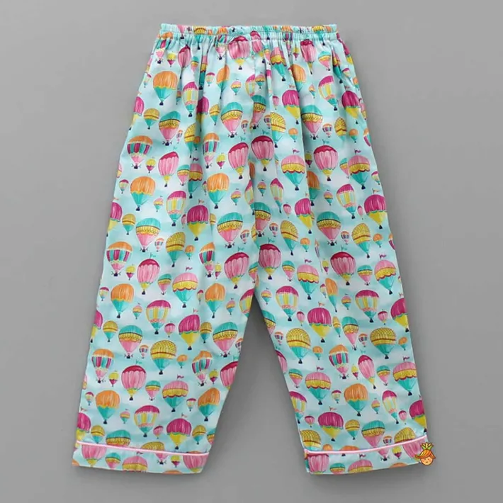 Discount Multi Colour Hot Air Balloon Print Sleepwear Sleepwear