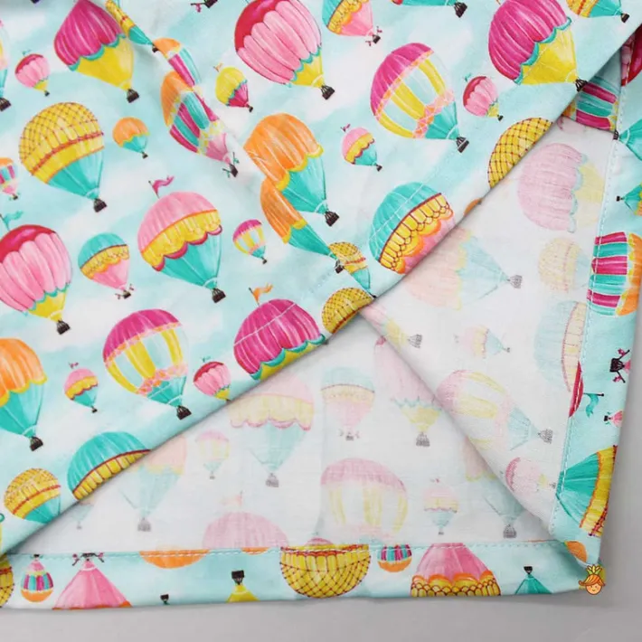 Discount Multi Colour Hot Air Balloon Print Sleepwear Sleepwear