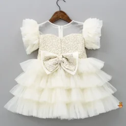 Online Multi Layered Off White Dress Dresses & Sets | Dresses