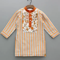 New Multicolor Striped Printed Kurta With Pyjama BOY Indian Ethnic Wear | Ethnic Sets