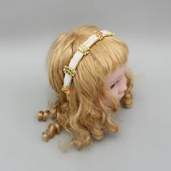 Discount Multicolour Artificial Stones And Pearls Embellished Hairband Hair Accessories | Hair Bands