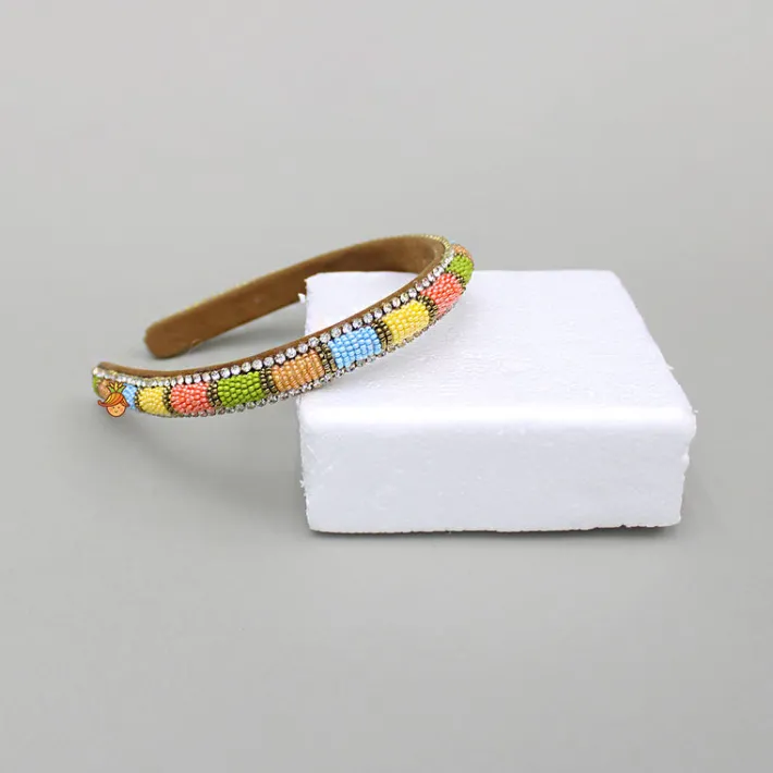 Best Multicolour Bead Embellished Hairband Hair Accessories | Hair Bands