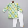 Best Multicolour Brocade Kurta And White Pyjama BOY Indian Ethnic Wear | Ethnic Sets