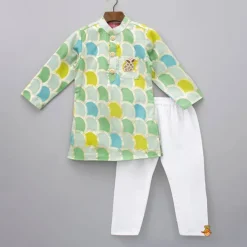 Best Multicolour Brocade Kurta And White Pyjama BOY Indian Ethnic Wear | Ethnic Sets