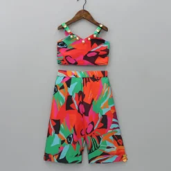 Clearance Multicolour Crop Top And Palazzo Dresses & Sets | Sets