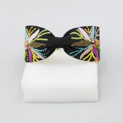 New Multicolour Embroidered Black Hairband Hair Accessories | Hair Bands