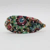 Hot Multicolour Embroidered Velvet Hairband Hair Accessories | Hair Bands