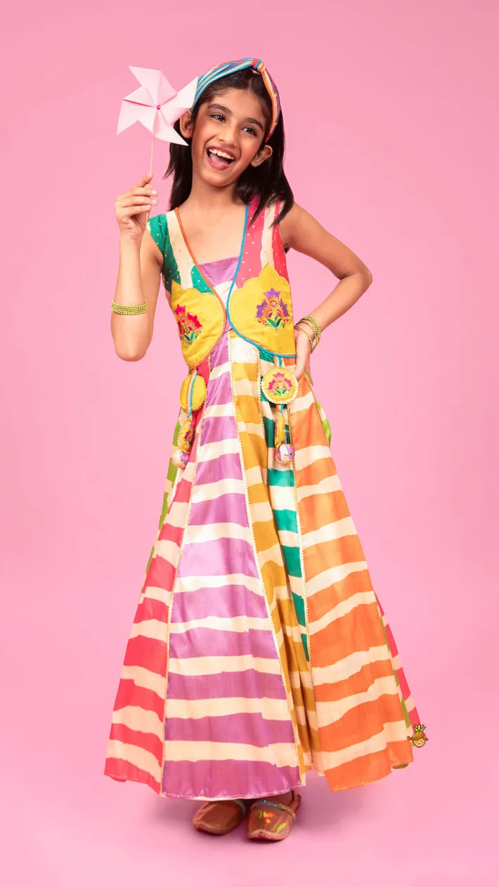 Online Multicolour Flared Kurti And Matching Hairband Ethnic Wear | Kurtis & Jumpsuits