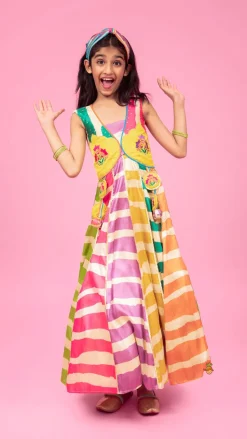 Online Multicolour Flared Kurti And Matching Hairband Ethnic Wear | Kurtis & Jumpsuits