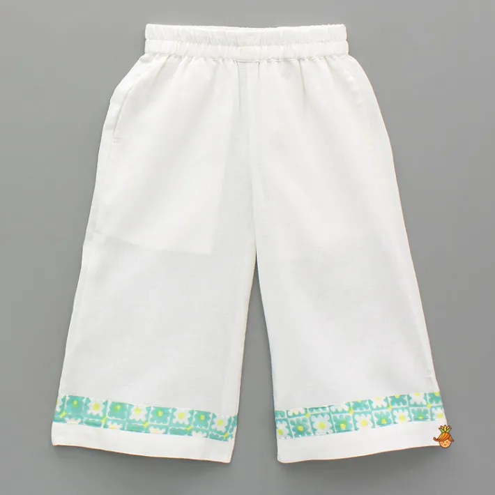 Fashion Multicolour Floral Hand Block Printed Top And Pyjama Sleepwear