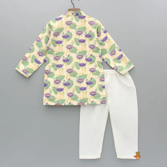 Discount Multicolour Floral Printed Kurta And Pyjama BOY Twinning Sets | Indian Ethnic Wear