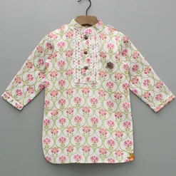 Outlet Multicolour Floral Printed Kurta And Pant BOY Indian Ethnic Wear | Ethnic Sets