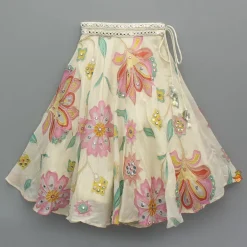 Best Multicolour Floral Printed And Embroidered Ivory Top With Matching Lehenga And Dupatta Ethnic Wear | Lehengas & Ghagras