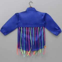 Discount Multicolour Hanging Strings Adorned Blue Dress Dresses & Sets | Dresses