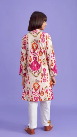 Online Multicolour Pleated Hem Kurta And Pyjama BOY Indian Ethnic Wear | Ethnic Sets
