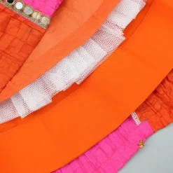 Sale Multicolour Printed Embroidered Top And Colour Block Lehenga With Dupatta Ethnic Wear | Lehengas & Ghagras