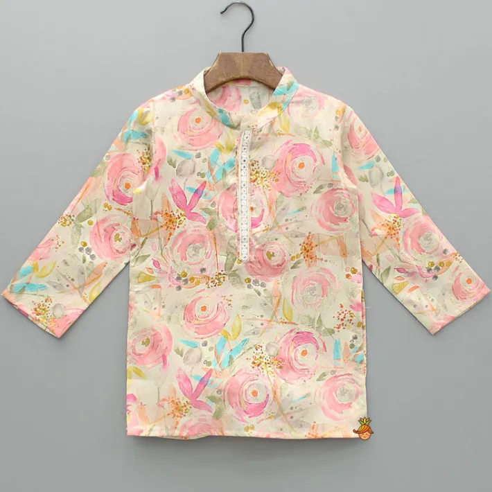 Online Multicolour Printed Kurta With Jacket And Pyjama BOY Twinning Sets | Indian Ethnic Wear