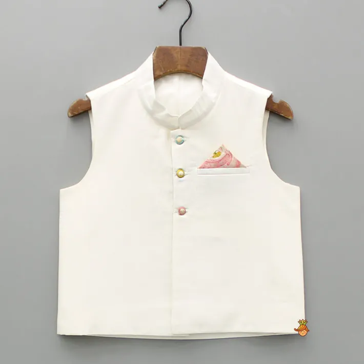 Online Multicolour Printed Kurta With Jacket And Pyjama BOY Twinning Sets | Indian Ethnic Wear
