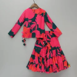 Discount Multicolour Printed Kurti And Sharara Ethnic Wear | Palazzos & Shararas