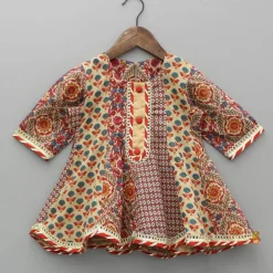 Online Multicolour Printed Kurti And Dhoti With Dupatta Ethnic Wear | Dhotis & Patialas
