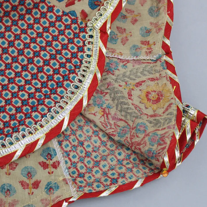 Online Multicolour Printed Kurti And Dhoti With Dupatta Ethnic Wear | Dhotis & Patialas