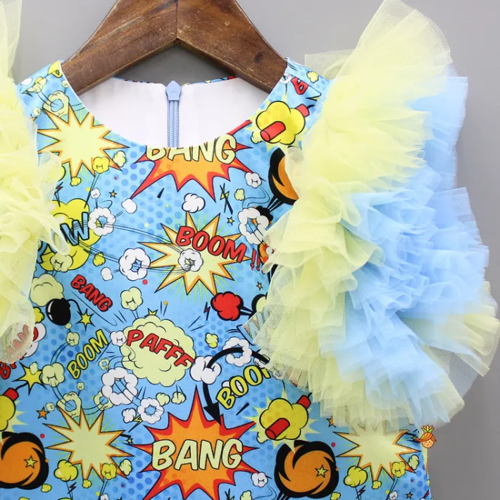 Best Multicolour Printed Ruffled Dress Dresses & Sets | Dresses