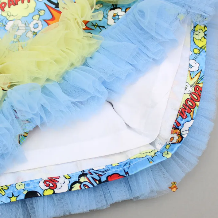Best Multicolour Printed Ruffled Dress Dresses & Sets | Dresses